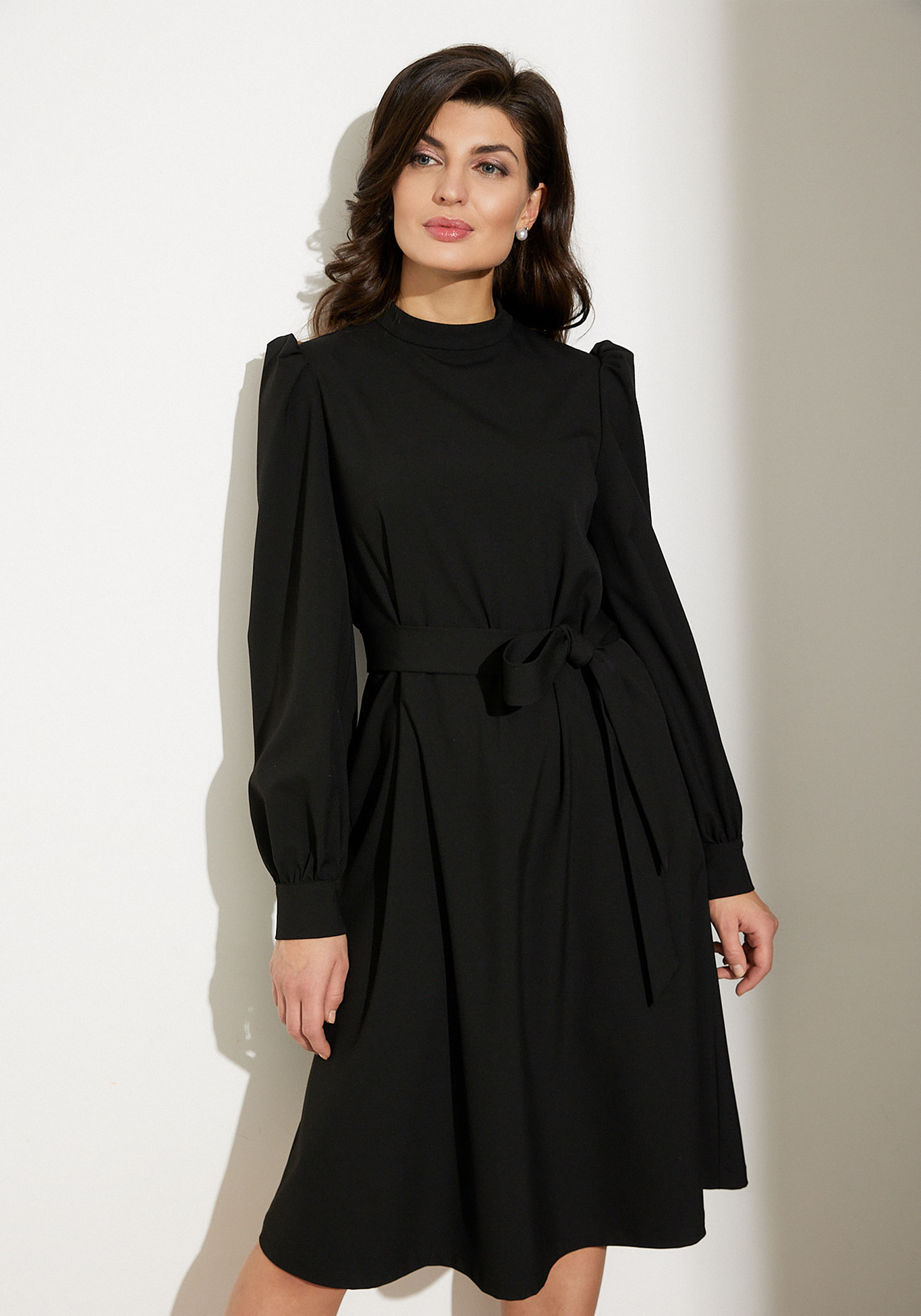 Платье со съёмным воротником и поясом Vivienne Mare, цвет черный, размер 42 - фото 3