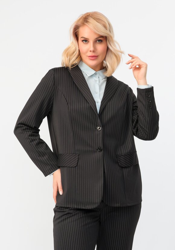 Пиджак однобортный в полоску шир.  580, рис. 29