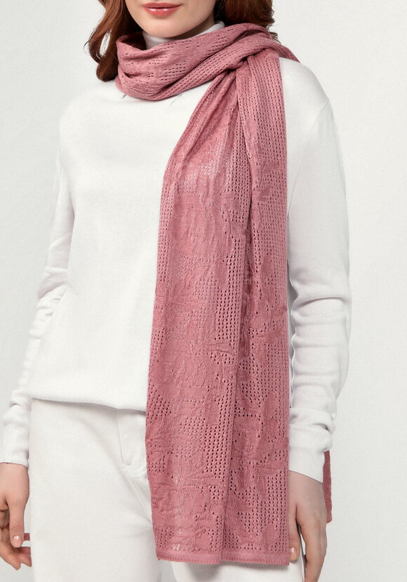 Палантин ажурный из натуральной шерсти шир.  580, рис. 9