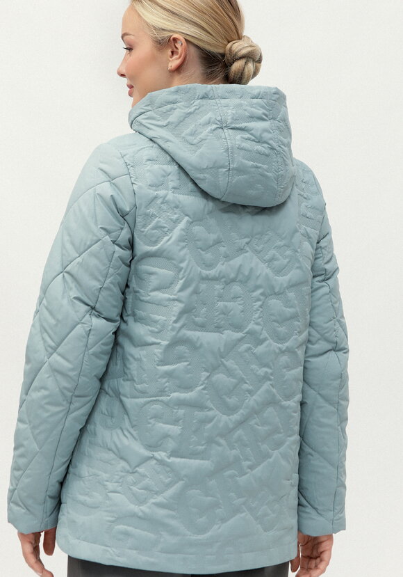 Куртка стеганая фактурная с капюшоном шир.  580, рис. 11