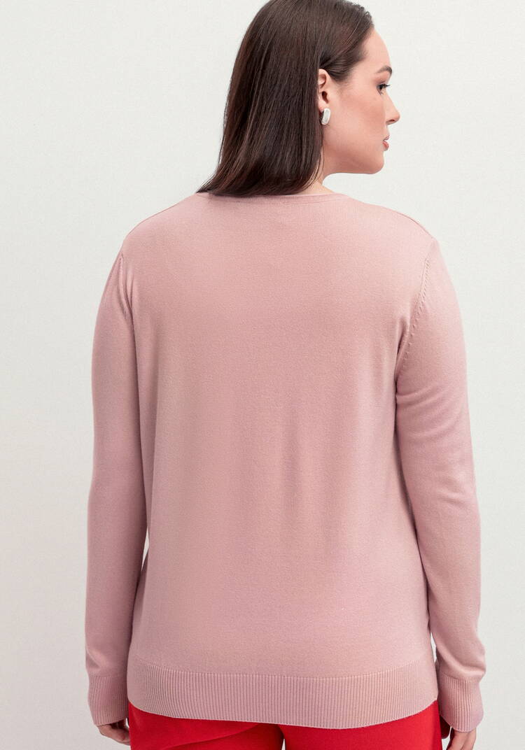 Джемпер с цветочной вышивкой и стразами шир.  750, рис. 17