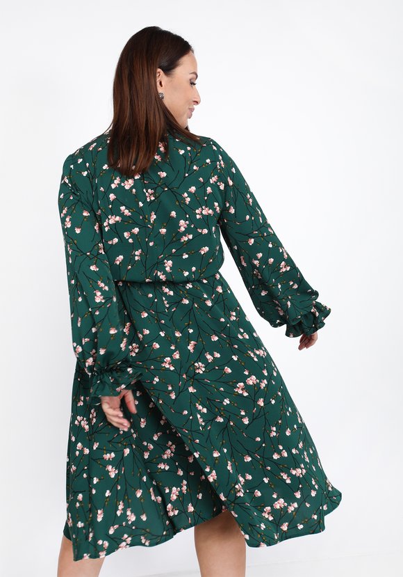 Платье с принтом веточки шир.  580, рис. 7