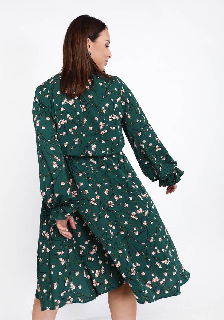 Платье с принтом веточки шир.  750, рис. 7