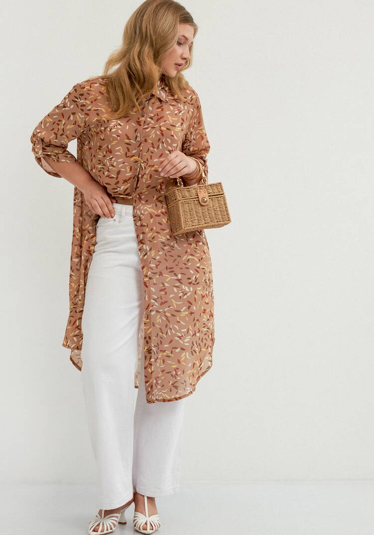 Рубашка с рукавом 7/8 и патами шир.  750, рис. 35