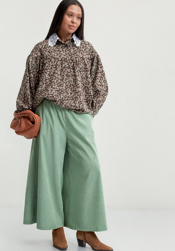 Юбка-брюки из микровельвета шир.  580, рис. 1