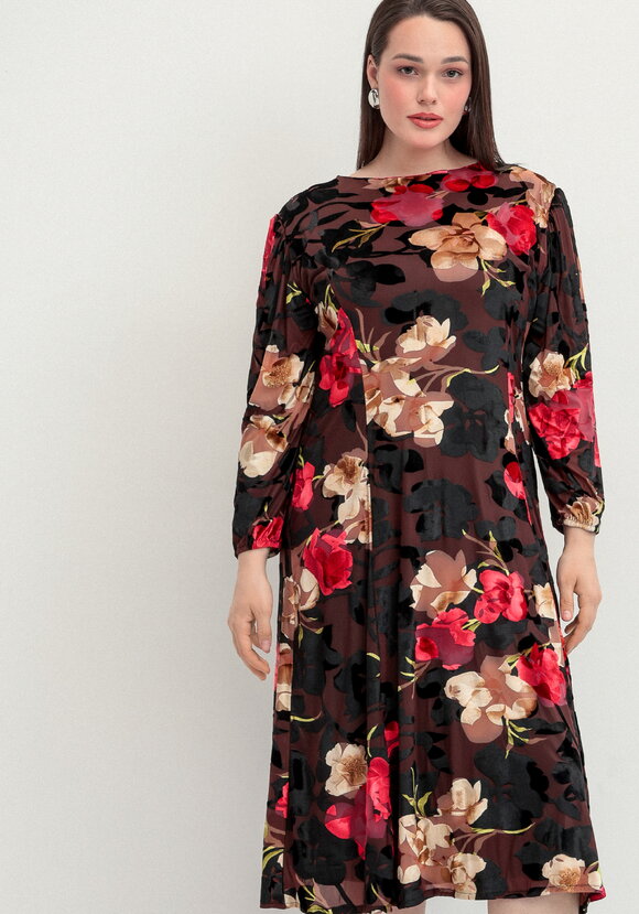 Платье с декором и цветочным принтом шир.  580, рис. 7