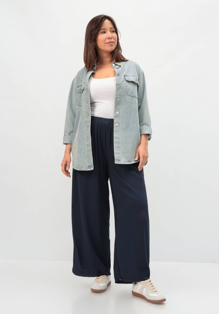 Брюки с резинкой на талии прямые шир.  750, рис. 24