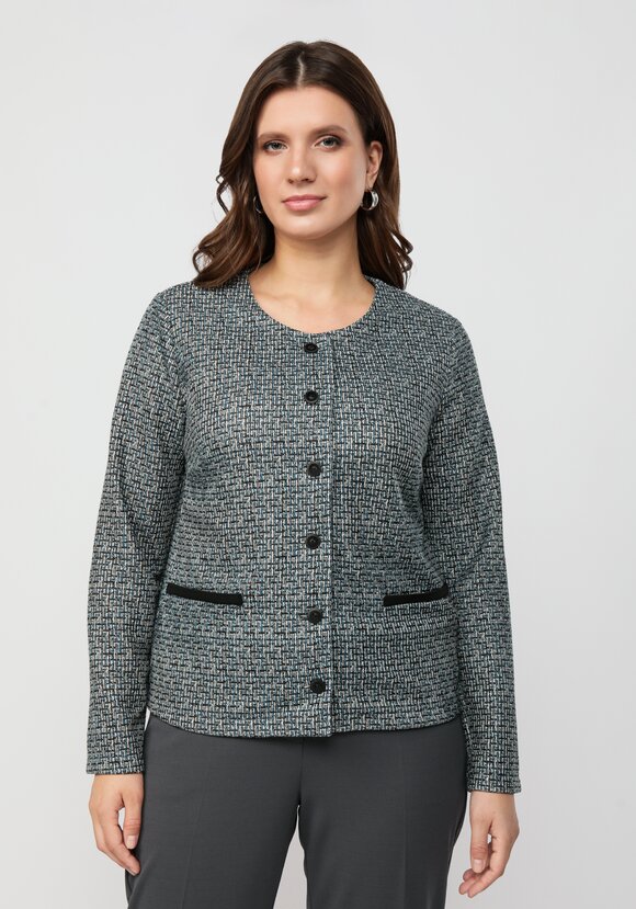 Пиджак укороченный прямого кроя на пуговицах шир.  580, рис. 13