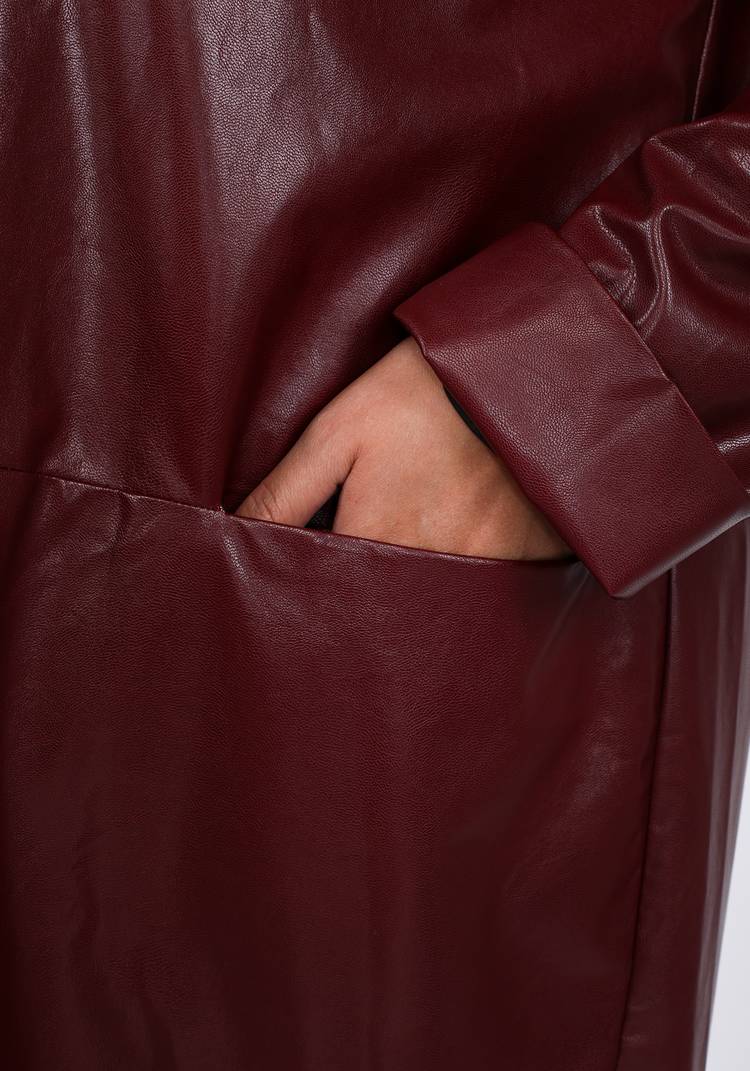 Пальто из эко-кожи на молнии шир.  750, рис. 4