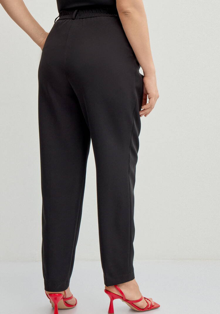 Брюки прямого кроя из костюмной ткани шир.  750, рис. 9