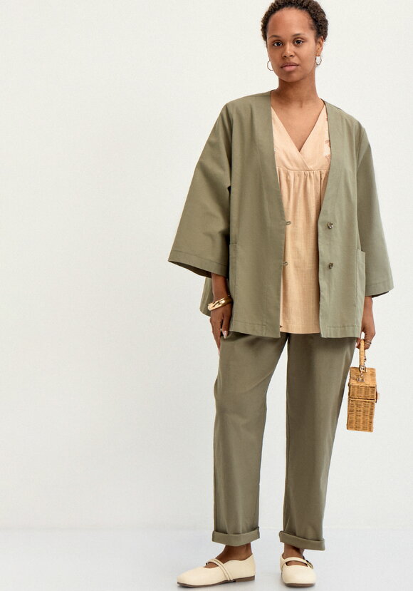 Кардиган изо льна с карманами шир.  580, рис. 14