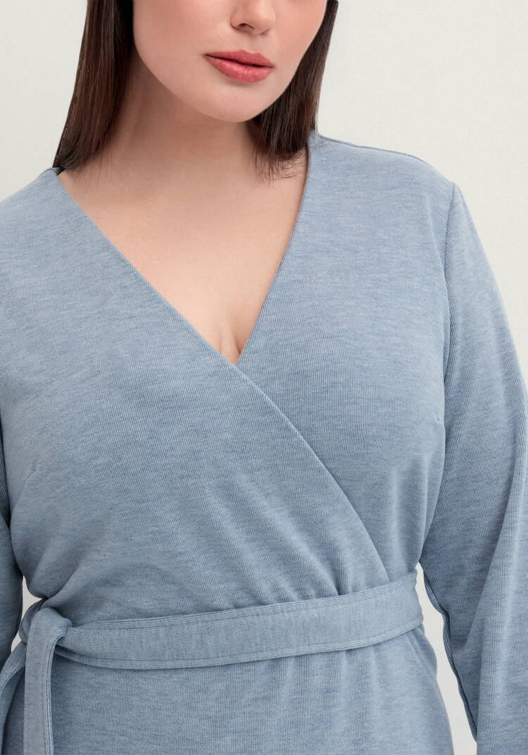 Платье трикотажное с поясом шир.  750, рис. 5