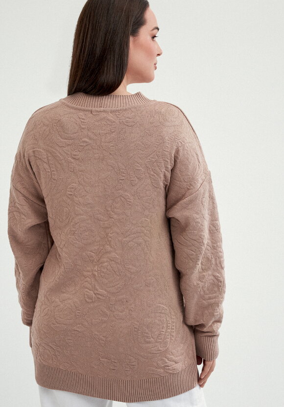 Кардиган с V-образным вырезом свободный шир.  580, рис. 3