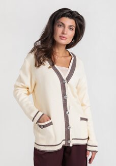 Кардиган удлиненный прямого силуэта