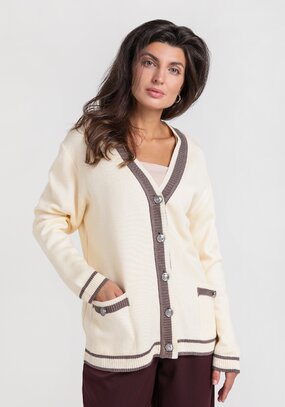 Кардиган удлиненный прямого силуэта