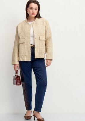 Джинсы с леопардовым напылением