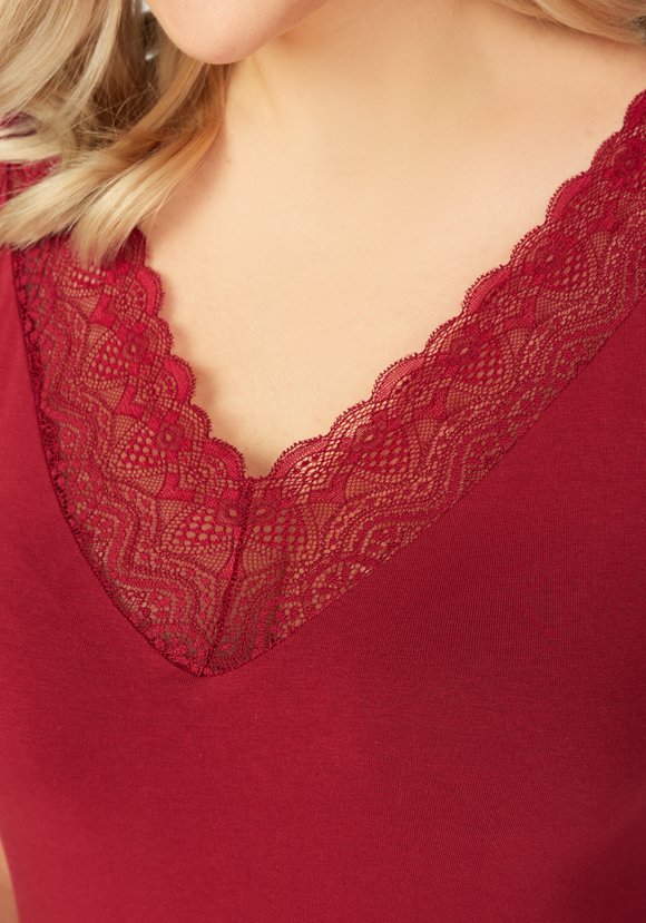 Майка с кружевом по низу Лайма шир.  580, рис. 14