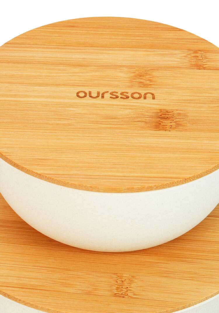 Набор из бамбуковых мисок с крышками, 2 шт. шир.  750, рис. 6