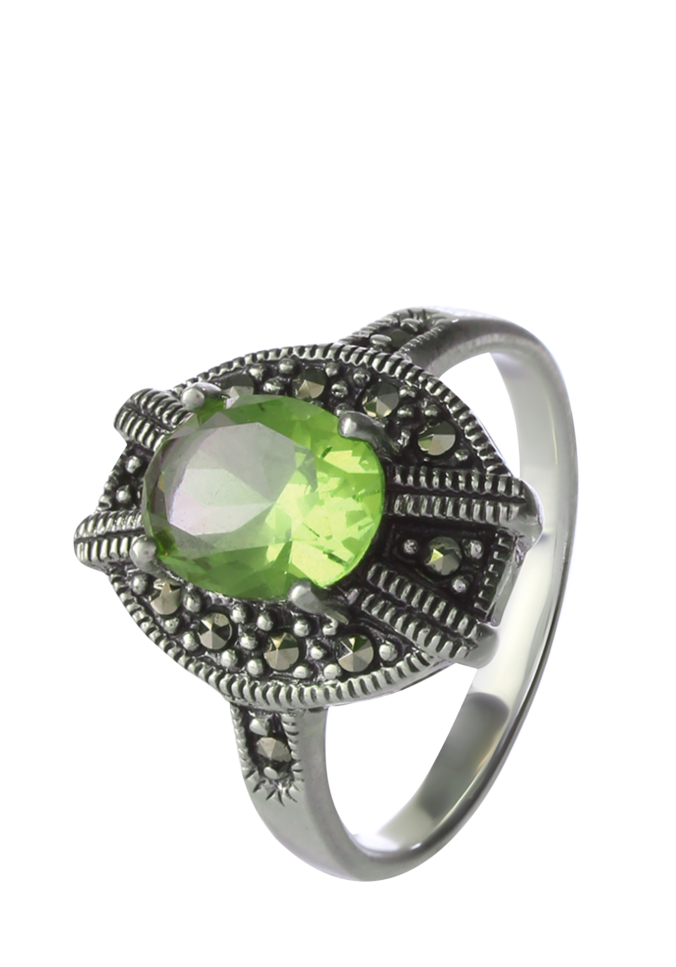 

Серебряное кольцо "Лия", Белый