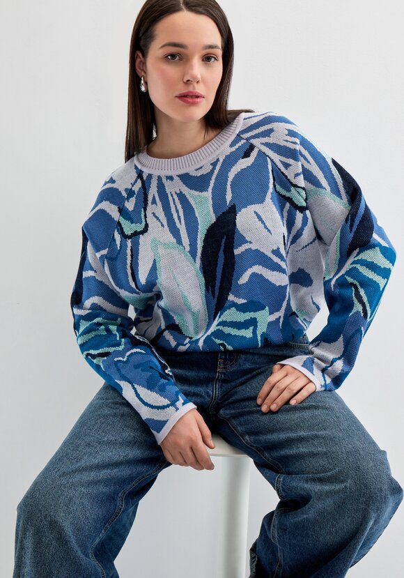 Джемпер с растительным орнаментом шир.  580, рис. 35