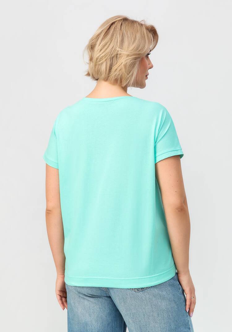 Блуза с цветочным принтом и кулиской по низу шир.  750, рис. 20