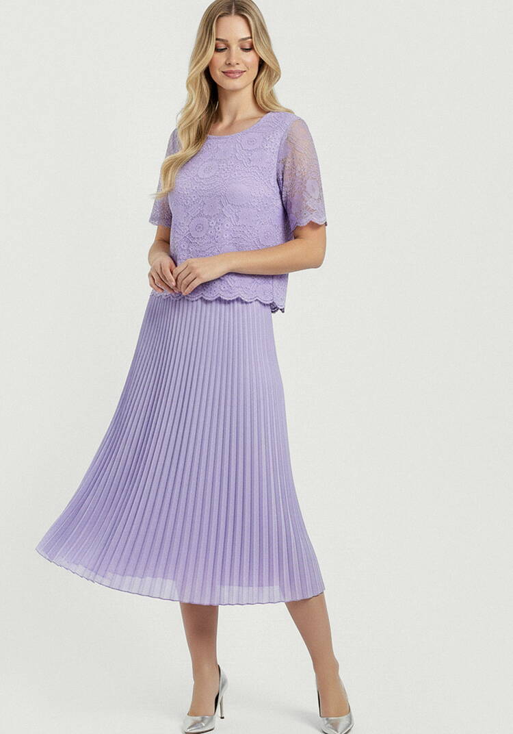 Платье комбинированное с ажурной тканью шир.  750, рис. 14