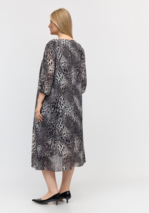 Туника с леопардовым принтом свободного кроя шир.  580, рис. 9