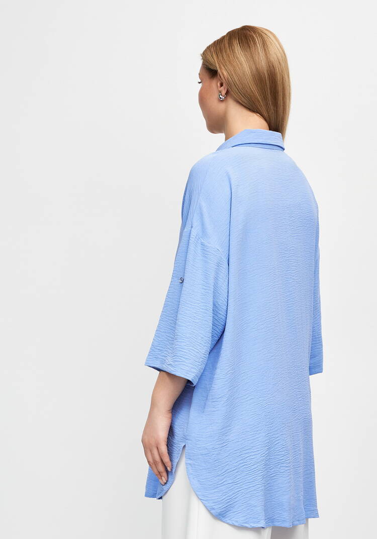 Рубашка удлиненная на пуговицах Лорелия шир.  750, рис. 13