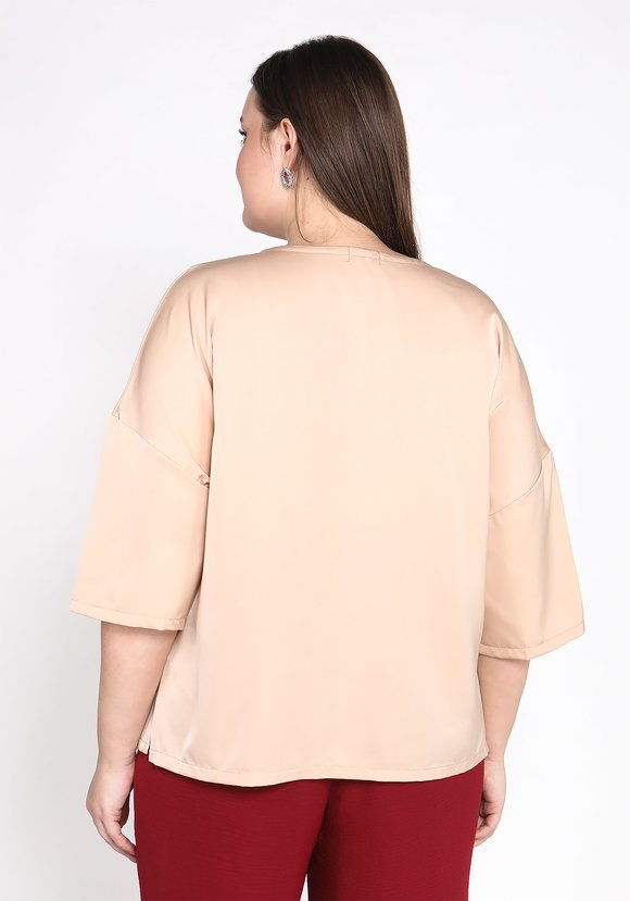 Блуза базовая однотонная шир.  580, рис. 11