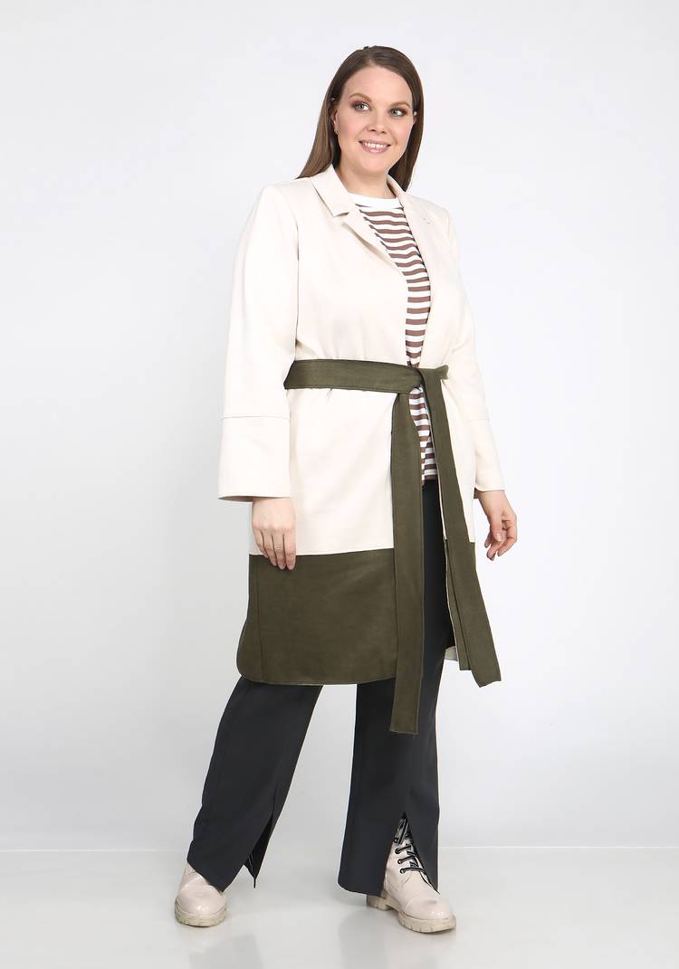 Кардиган из эко-замши с поясом шир.  750, рис. 13