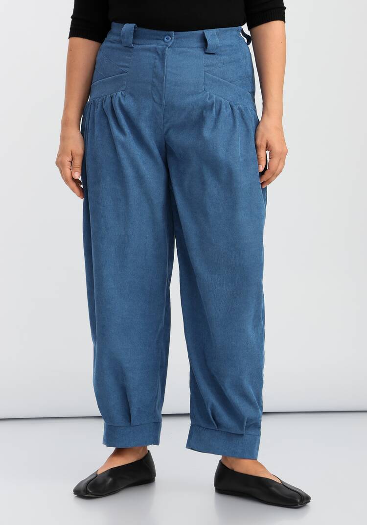 Брюки-бананы с манжетами по низу шир.  750, рис. 41