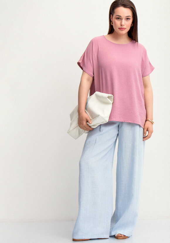 Блуза с круглой горловиной и разрезами шир.  580, рис. 22