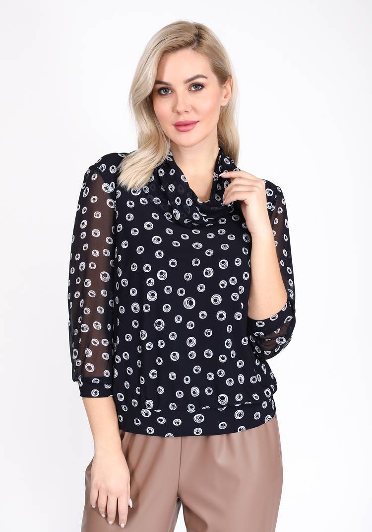 Блуза с воротом хомут шир.  750, рис. 7