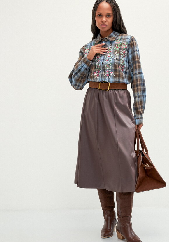 Юбка А-образного кроя трикотажная шир.  580, рис. 7