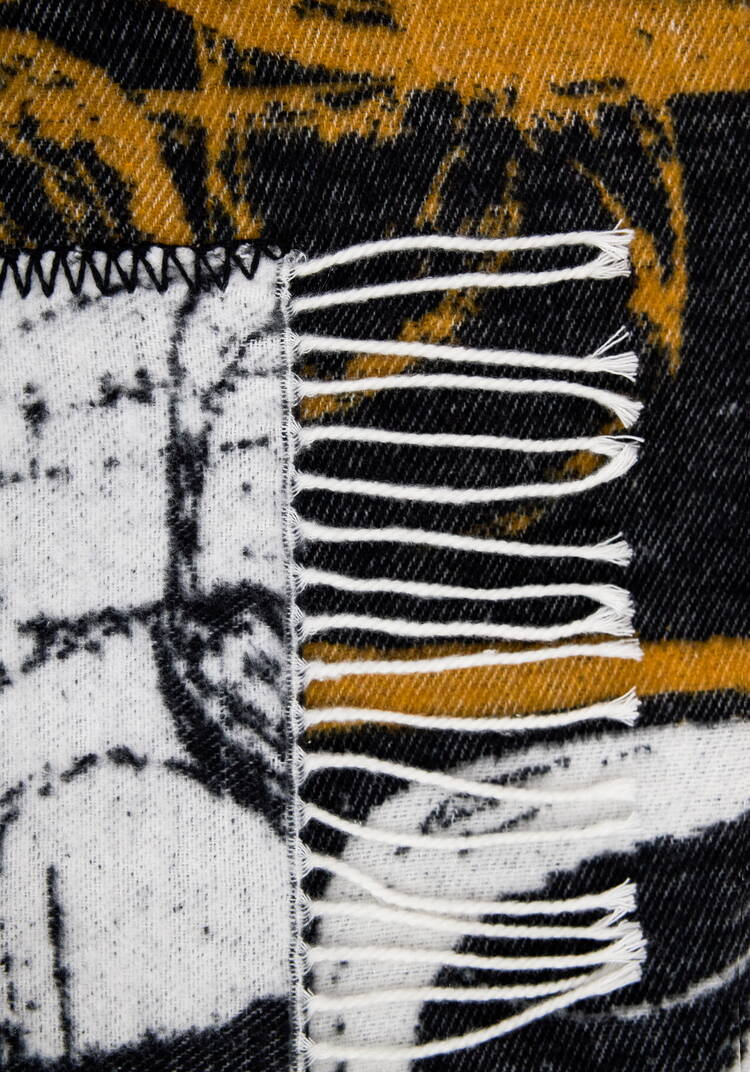 Плед с бахромой Хлопковый жаккард шир.  750, рис. 4