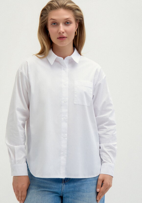 Рубашка оверсайз со спущенным плечом шир.  580, рис. 4