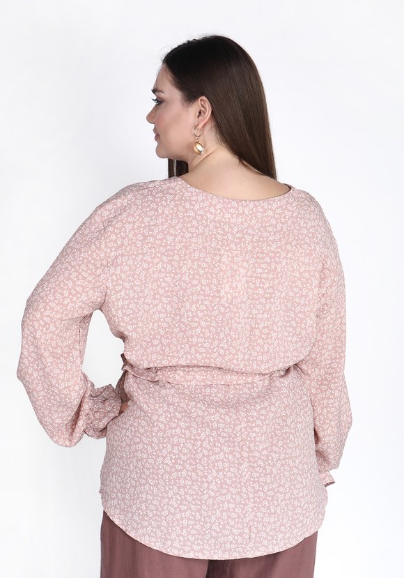 Блуза с кулиской на талии шир.  580, рис. 10