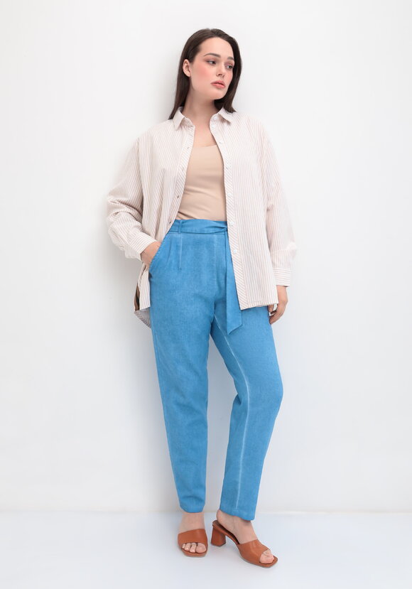 Брюки-бананы с завязками шир.  580, рис. 1