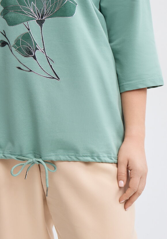 Блуза на кулиске с принтом шир.  580, рис. 36