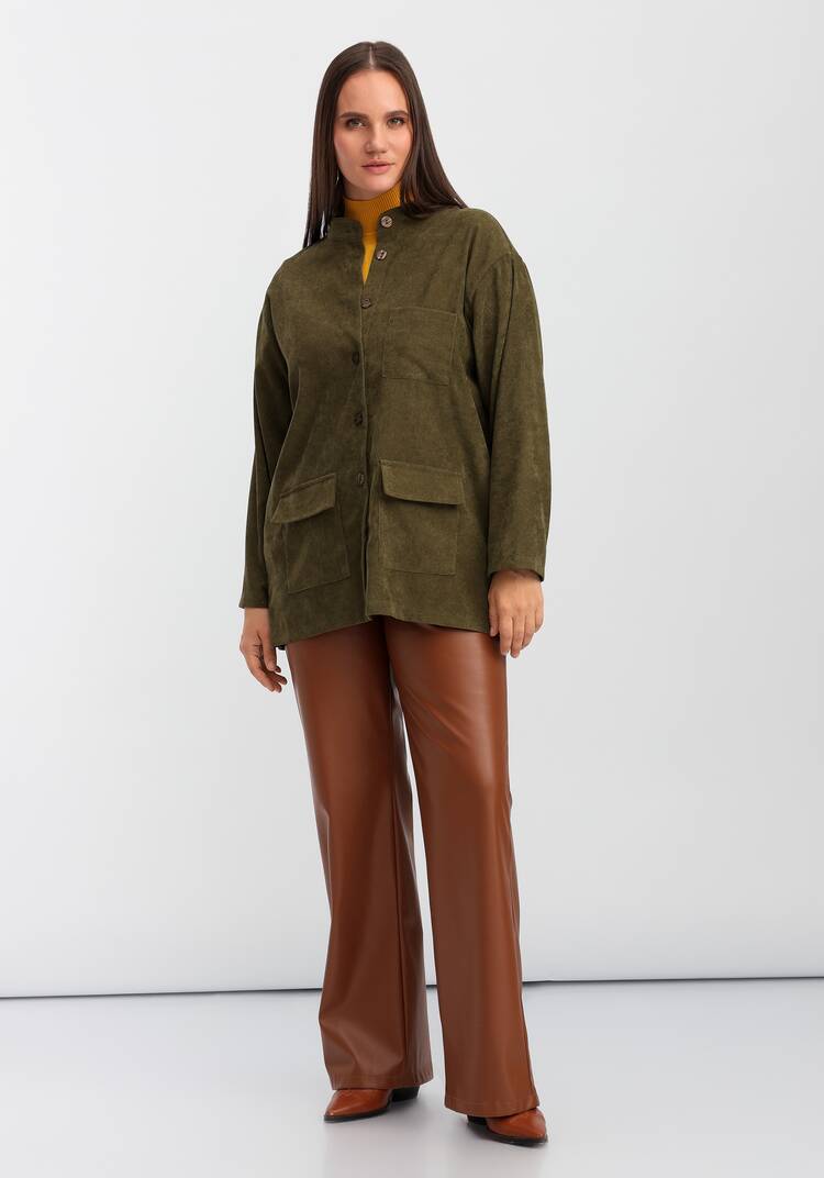 Рубашка оверсайз с воротником-стойкой шир.  750, рис. 15