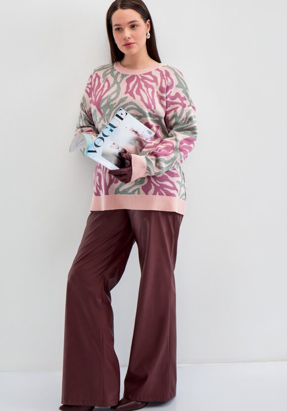 Джемпер с растительным принтом и манжетами шир.  580, рис. 9