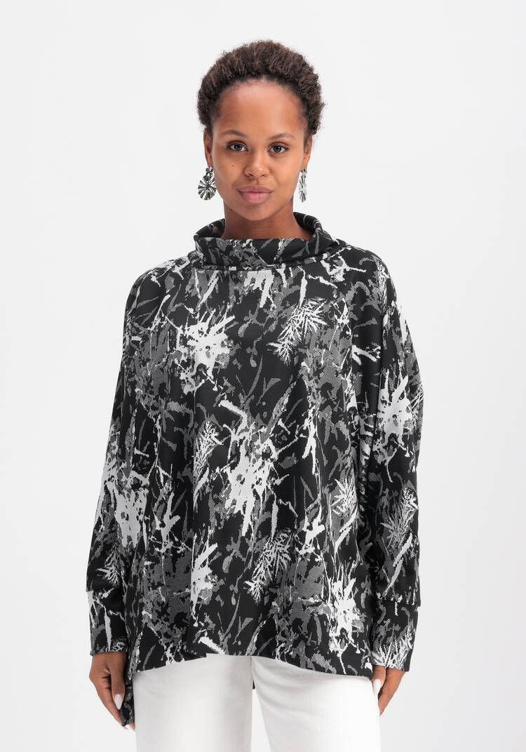 Джемпер трикотажный свободного кроя с принтом шир.  750, рис. 4