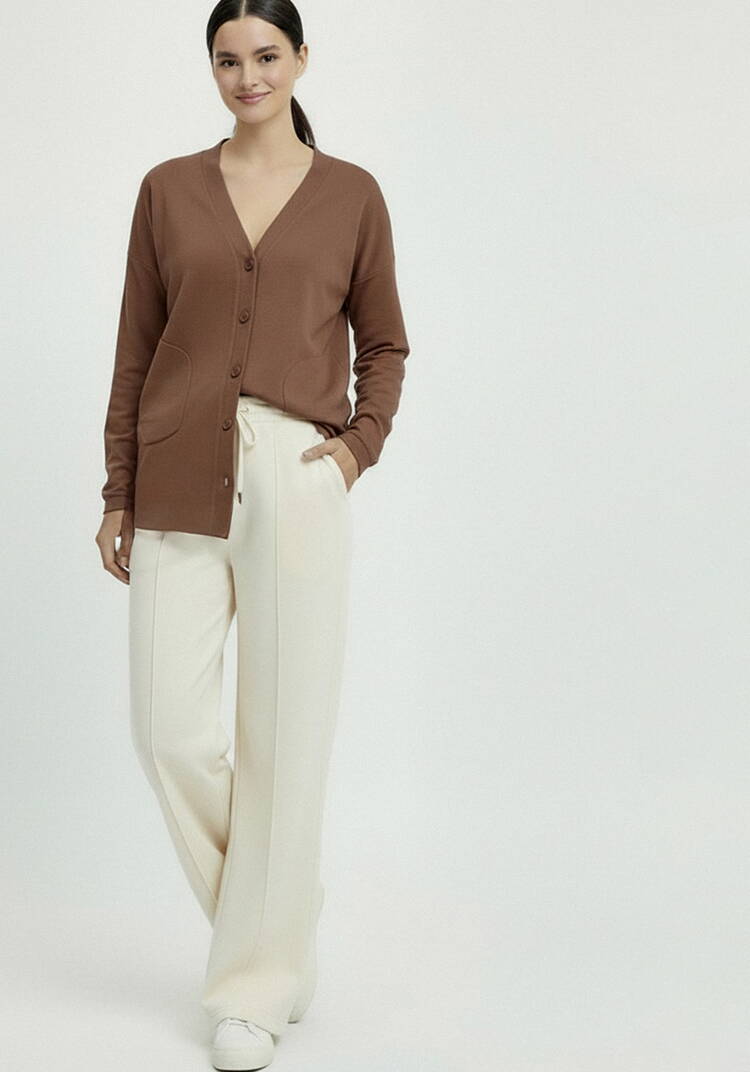 Кардиган на пуговицах утепленный шир.  750, рис. 11