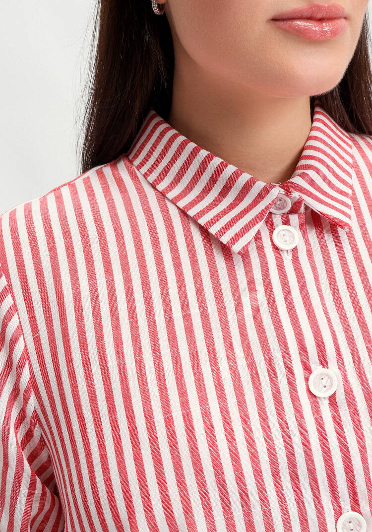 Платье-рубашка в полоску прямого силуэта шир.  750, рис. 5