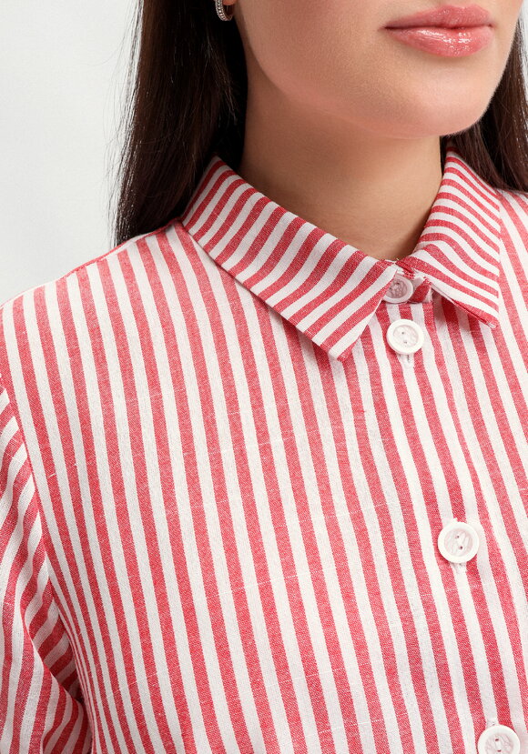 Платье-рубашка в полоску прямого силуэта шир.  580, рис. 5
