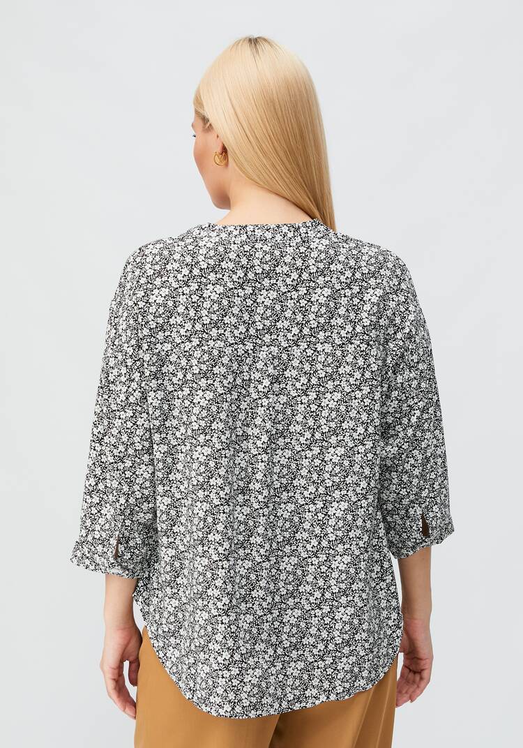 Рубашка с цветочным принтом Элен шир.  750, рис. 13