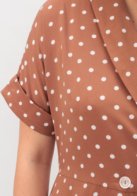 Платье в горох с юбкой-трапецией шир.  580, рис. 14