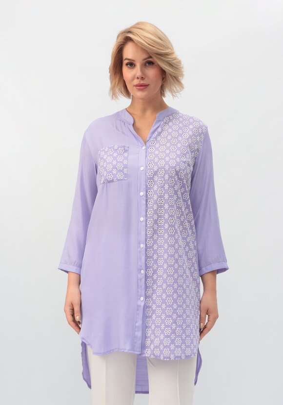 Рубашка удлиненная из хлопка шир.  580, рис. 12