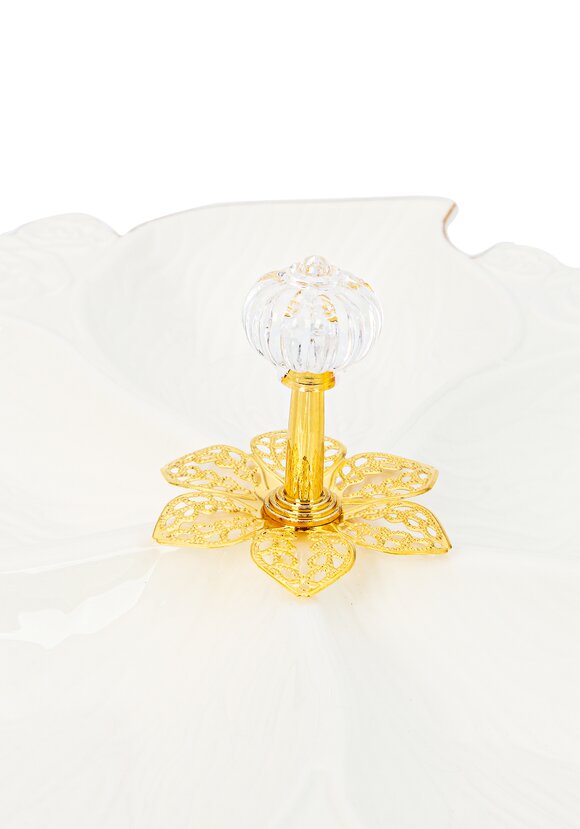 Менажница из фарфора Золотой цветок шир.  580, рис. 14