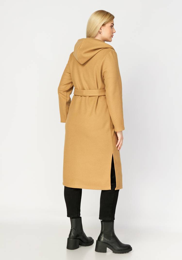 Пальто удлиненное с поясом и капюшоном шир.  750, рис. 7